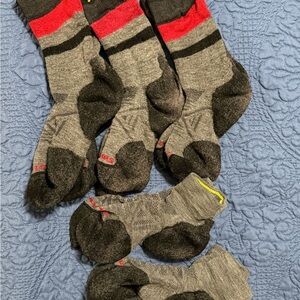 Smartwool Red and Gray Athletic Socks